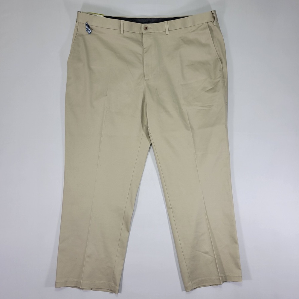 Haggar Men's Premium No Iron Kahki Beige Size 44x30 NEW Classic‎
